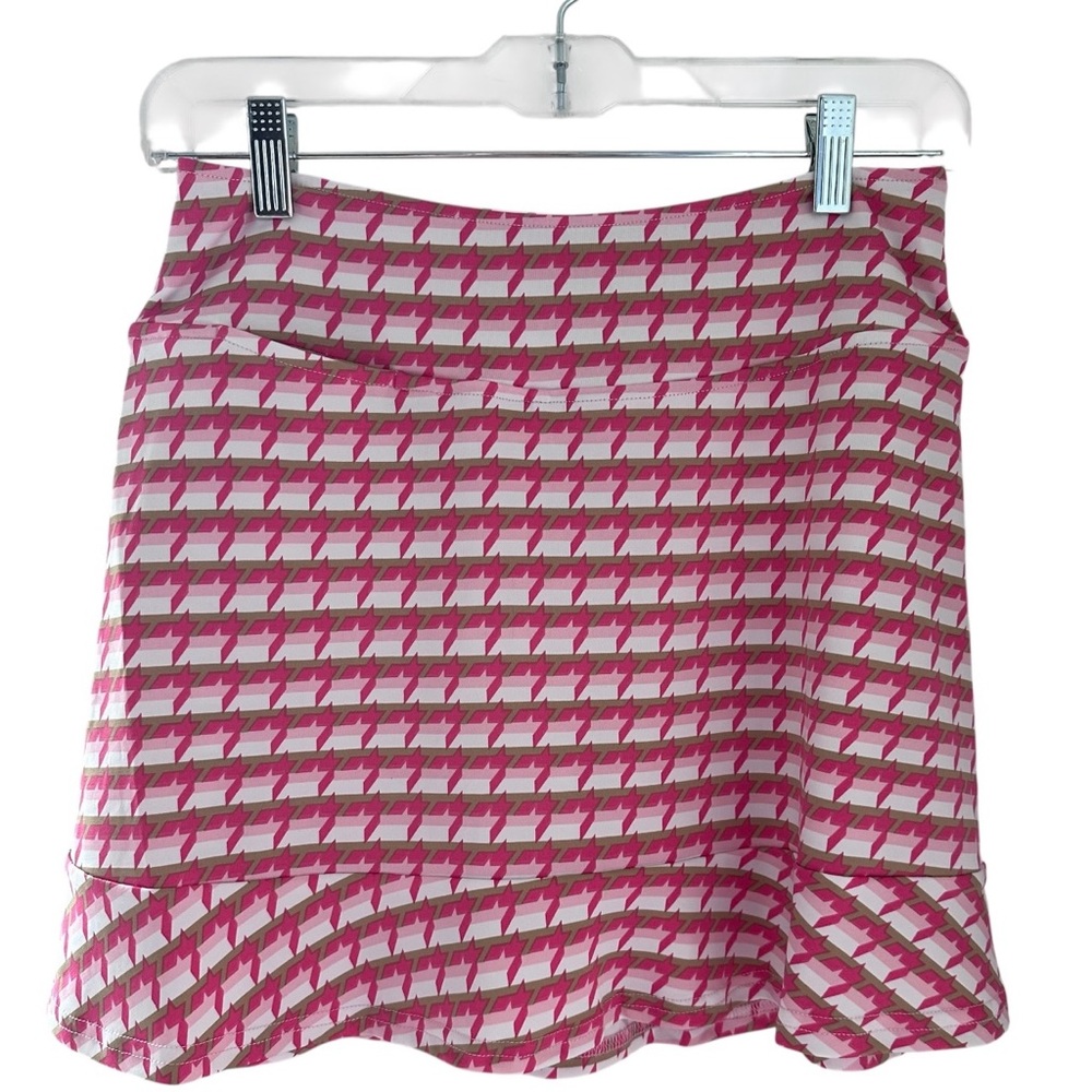 Golftini Skort Pink Houndstooth Size XS Golf Skirt NWT